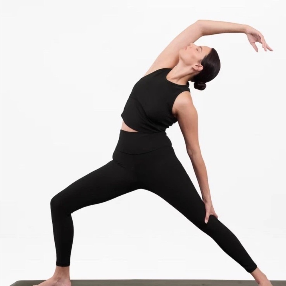 Athleta Elation Ribbed Tights Black Women's Size XS